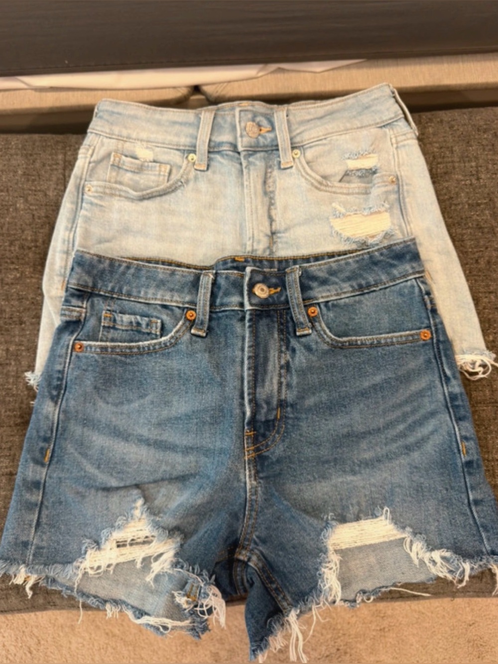 Bundle of 2 Old Navy Distressed Denim Jean Shorts-0